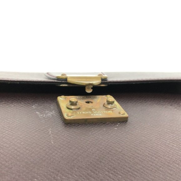 Auth LOUIS VUITTON Clado M30196 Acajou Taiga SP0010 Mens Clutch Bag - Picture 13 of 15